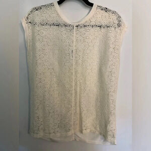 OLD NAVY NWT Short Sleeve Lacy See Through Crew Neck T-Shirt size Small‎